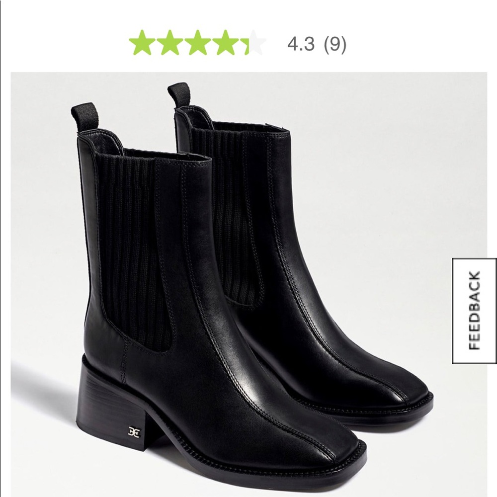 Sam Edelman Dasha Black Leather Chelsea Boot 7